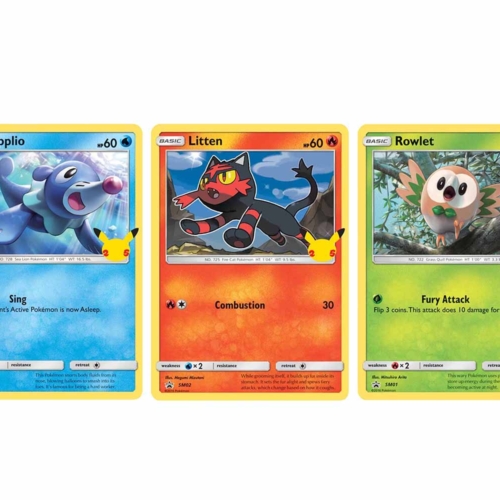 Pokémon 25th Anniversary Alola Starters 3 Pack Jumbo Promos