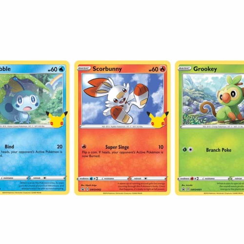 Pokémon 25th Anniversary Galar Starters 3 Pack Jumbo Promos