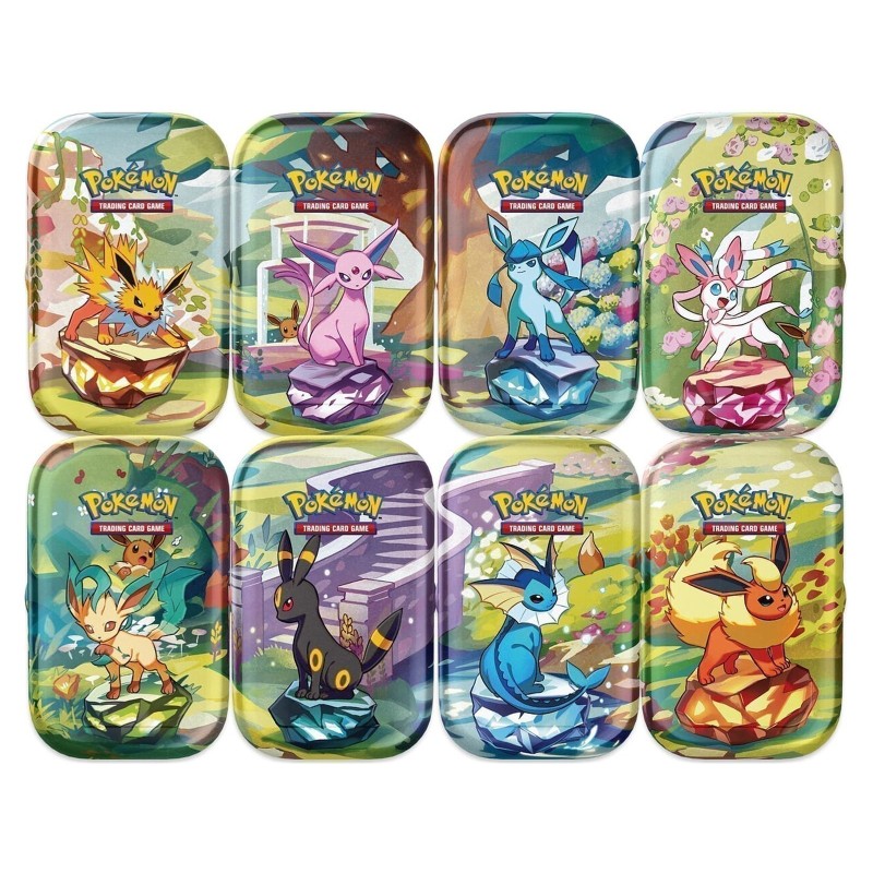 Pokemon Prismatic Evolutions Mini Tin EN (zufällige Auswahl)